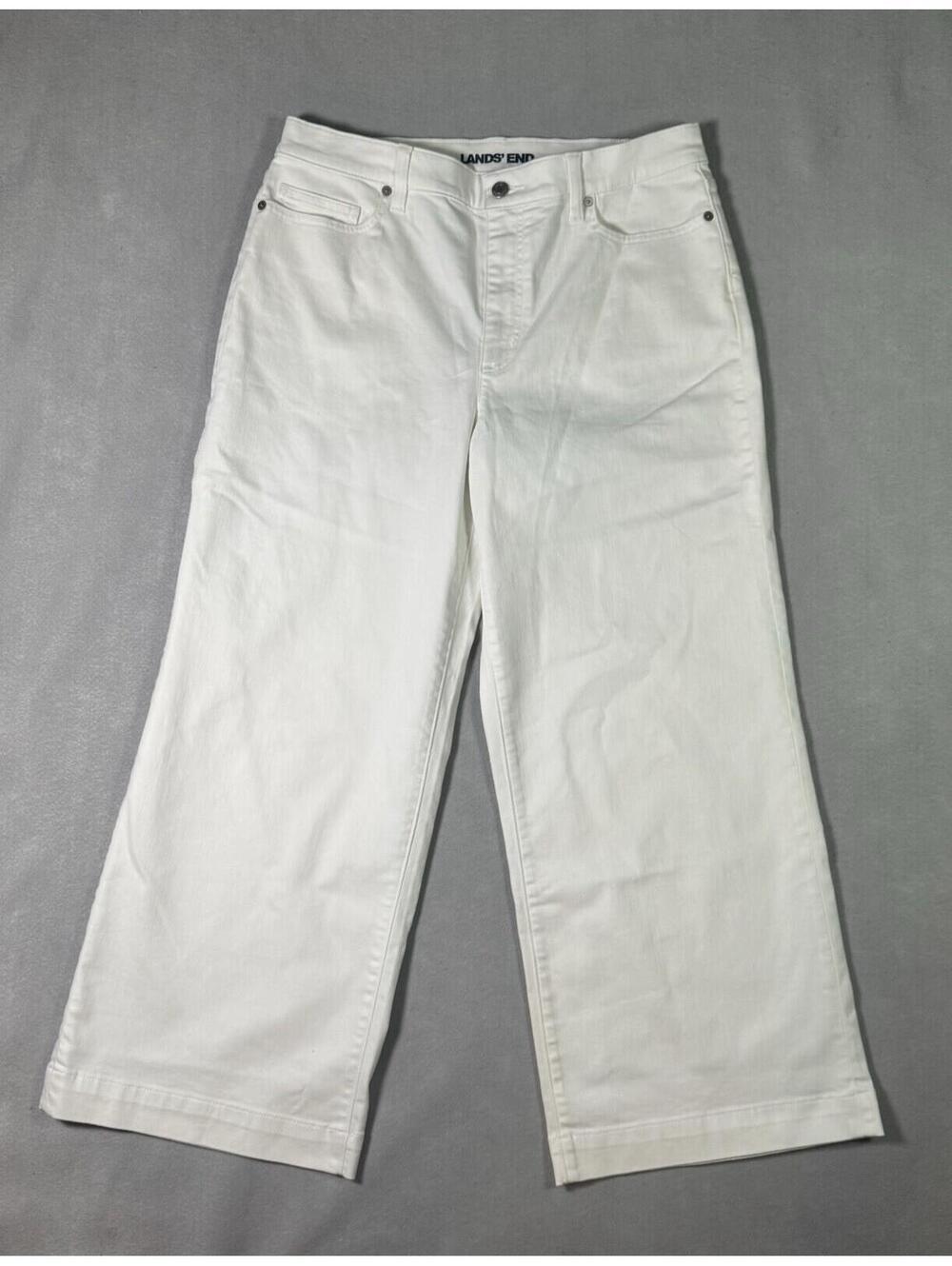 Lands End Denim Jeans White Size 14 Petite